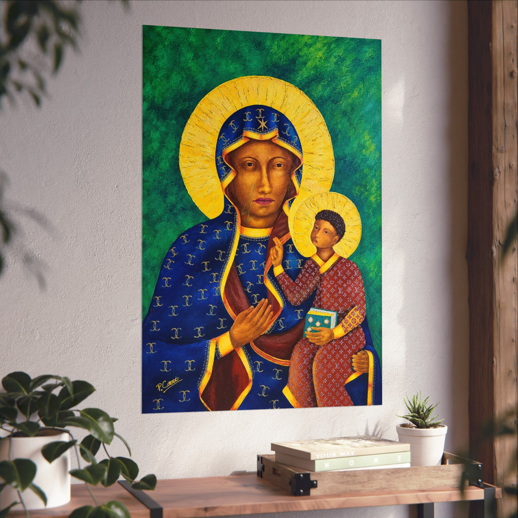 Black Madonna of Częstochowa deDrip™ — Fine Art Posters