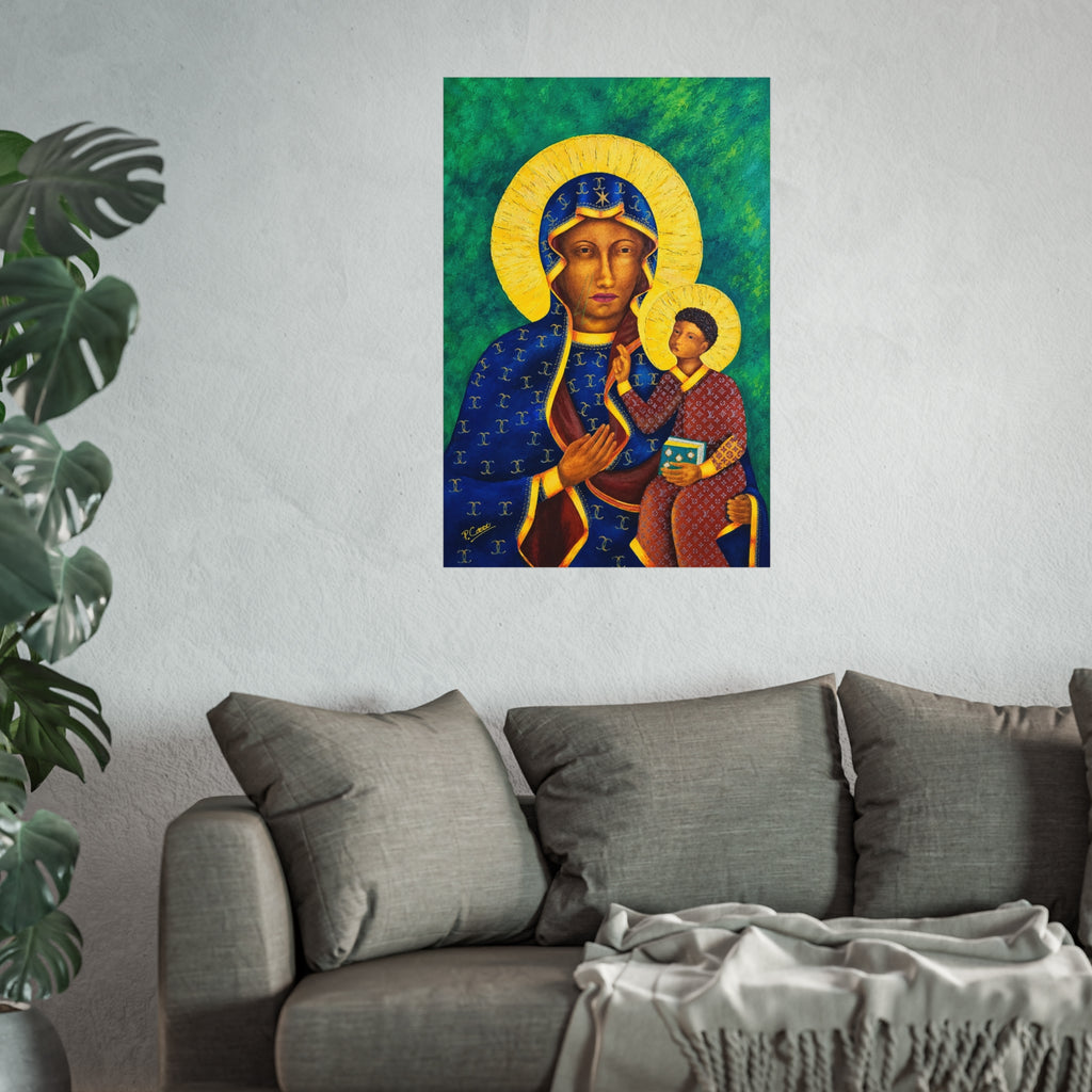 Black Madonna of Częstochowa deDrip™ — Fine Art Posters